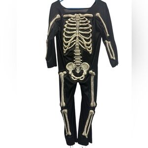 Skeleton Full Body Costume One Piece Cosplay with stirrups at bottom Youth 10